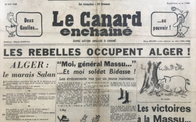N° 1960 bis du Canard Enchaîné –  16 Mai 1958