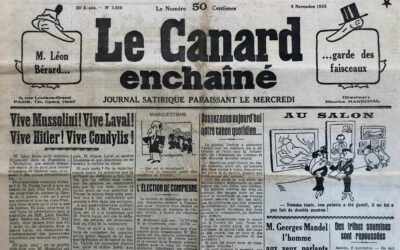 N° 1010 du Canard Enchaîné –  6 Novembre 1935