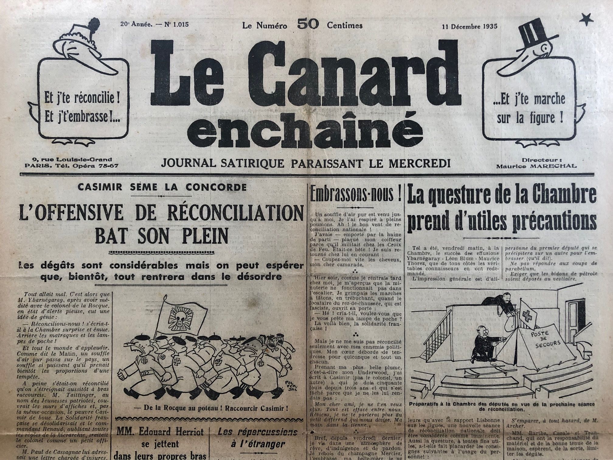 Couac ! | Acheter un Canard | Vente d'Anciens Journaux du Canard Enchaîné. Des Journaux Satiriques de Collection, Historiques & Authentiques de 1916 à 2004 ! | 1015 1