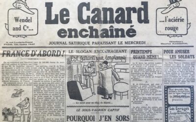 N° 1030 du Canard Enchaîné –  25 Mars 1936