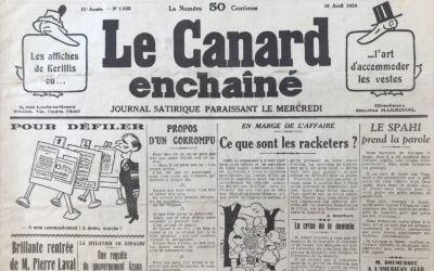 N° 1033 du Canard Enchaîné –  15 Avril 1936