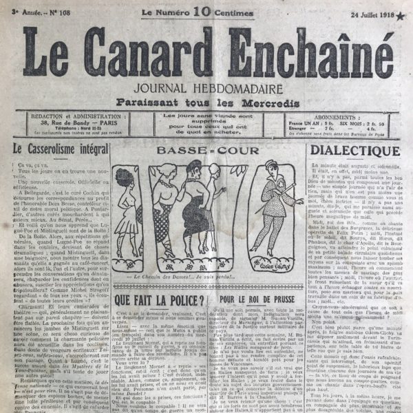 N° 108 du Canard Enchaîné -  24 Juillet 1918
