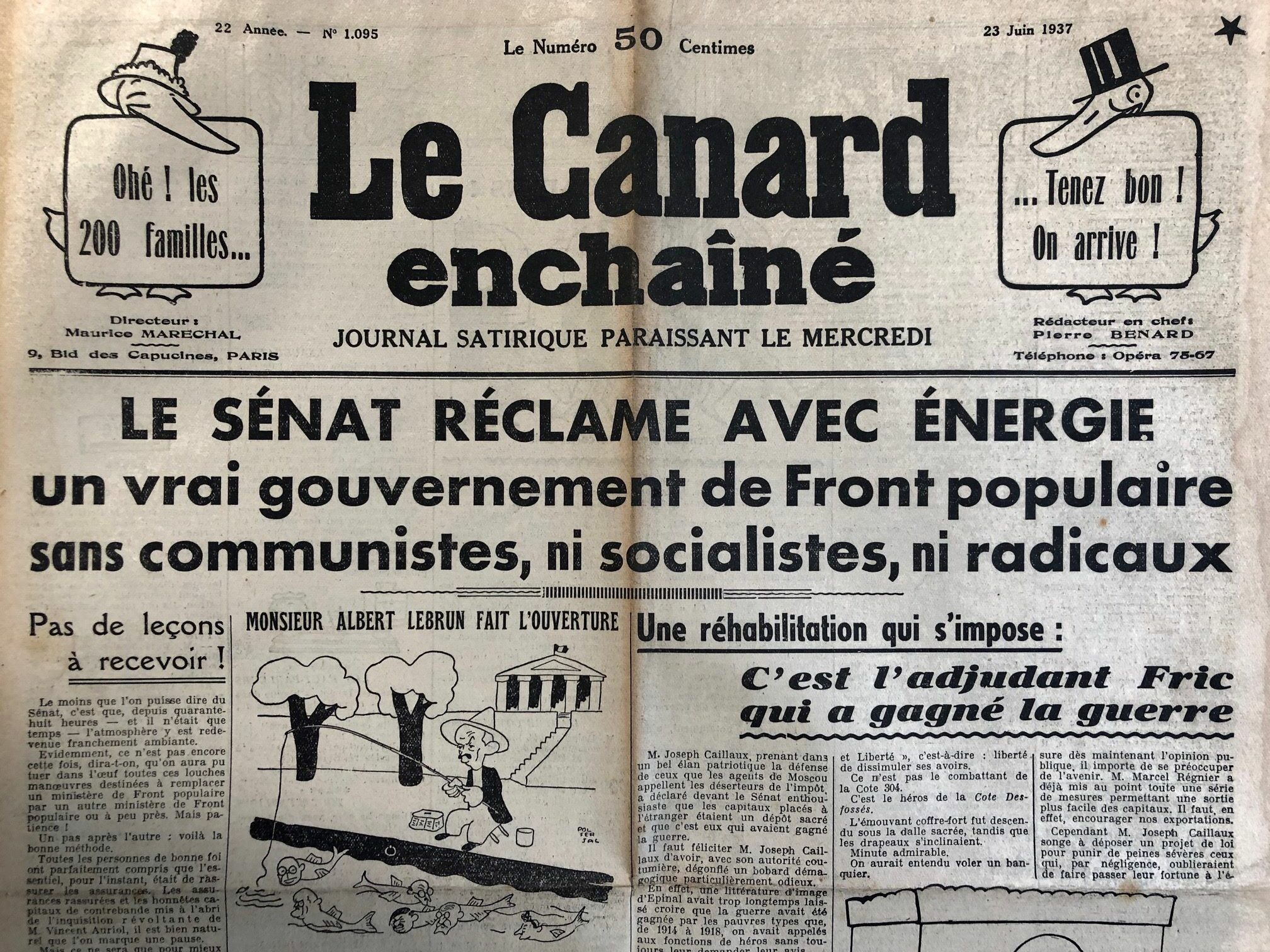 Couac ! | Acheter un Canard | Vente d'Anciens Journaux du Canard Enchaîné. Des Journaux Satiriques de Collection, Historiques & Authentiques de 1916 à 2004 ! | 1095 1 rotated