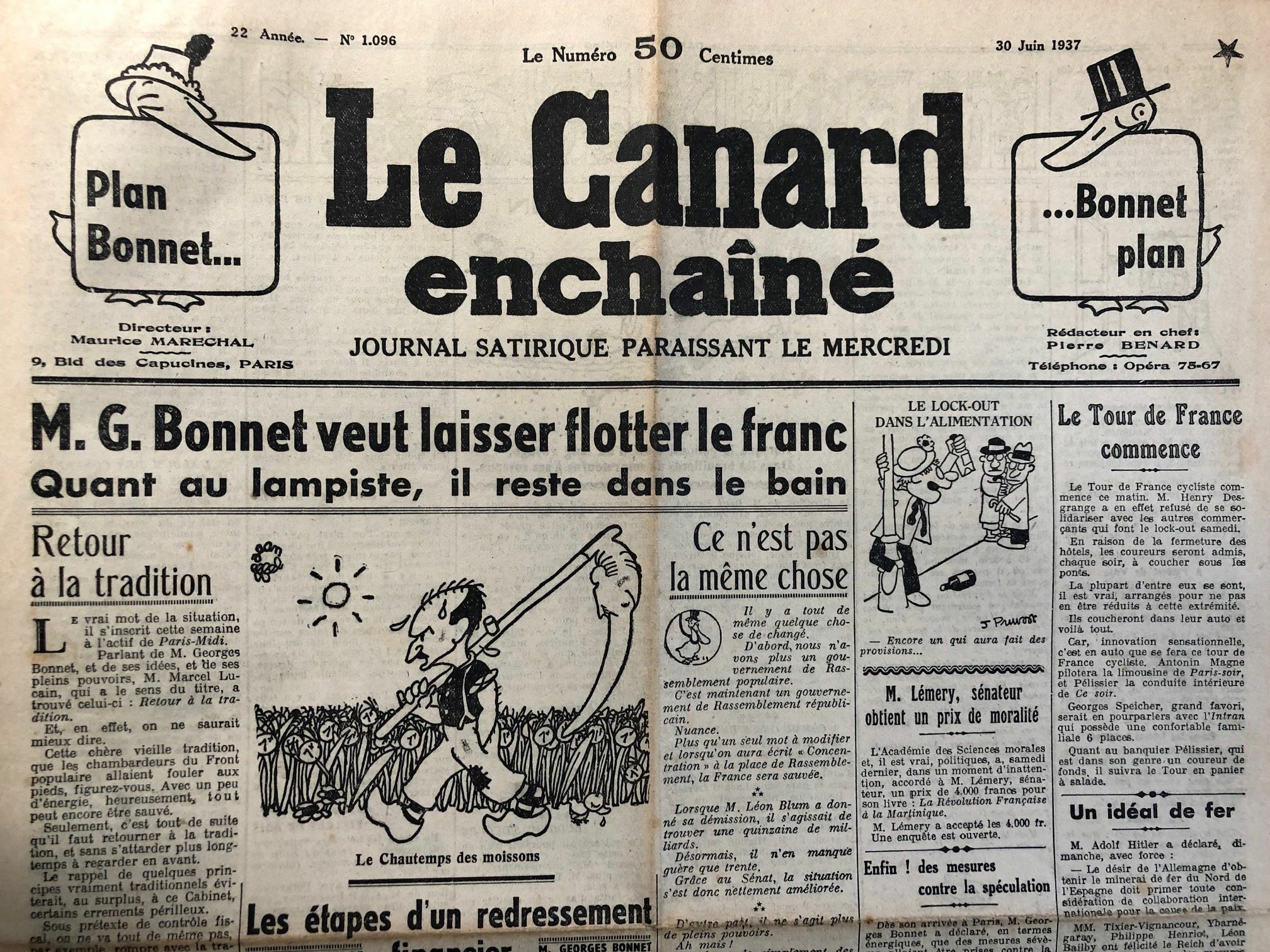 Couac ! | Acheter un Canard | Vente d'Anciens Journaux du Canard Enchaîné. Des Journaux Satiriques de Collection, Historiques & Authentiques de 1916 à 2004 ! | 1096 1 rotated