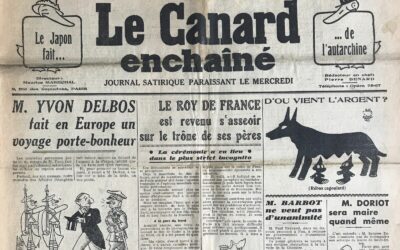 N° 1119 du Canard Enchaîné –  8 Décembre 1937