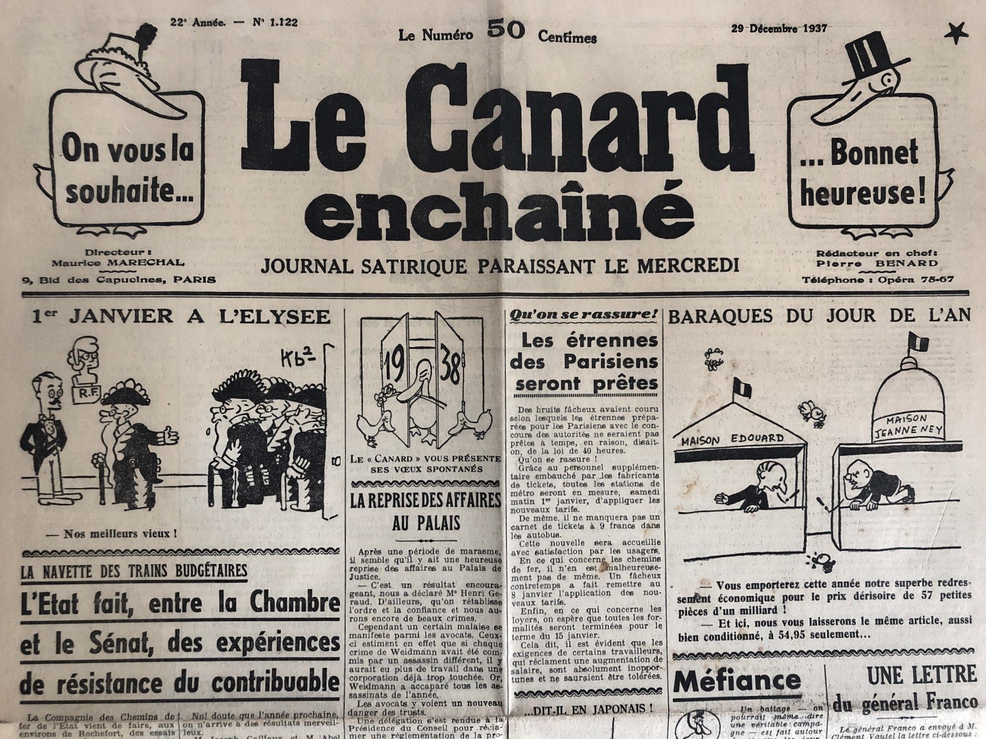 1122 Couac ! | Acheter un Canard | Vente d'Anciens Journaux du Canard Enchaîné. Des Journaux Satiriques de Collection, Historiques & Authentiques de 1916 à 2005 ! | 1122 1
