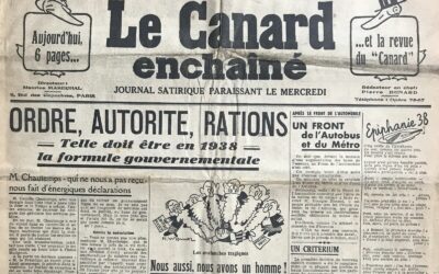 N° 1123 du Canard Enchaîné –  5 Janvier 1938