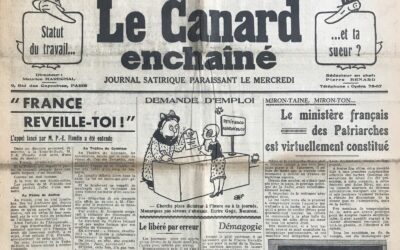 N° 1129 du Canard Enchaîné –  16 Février 1938