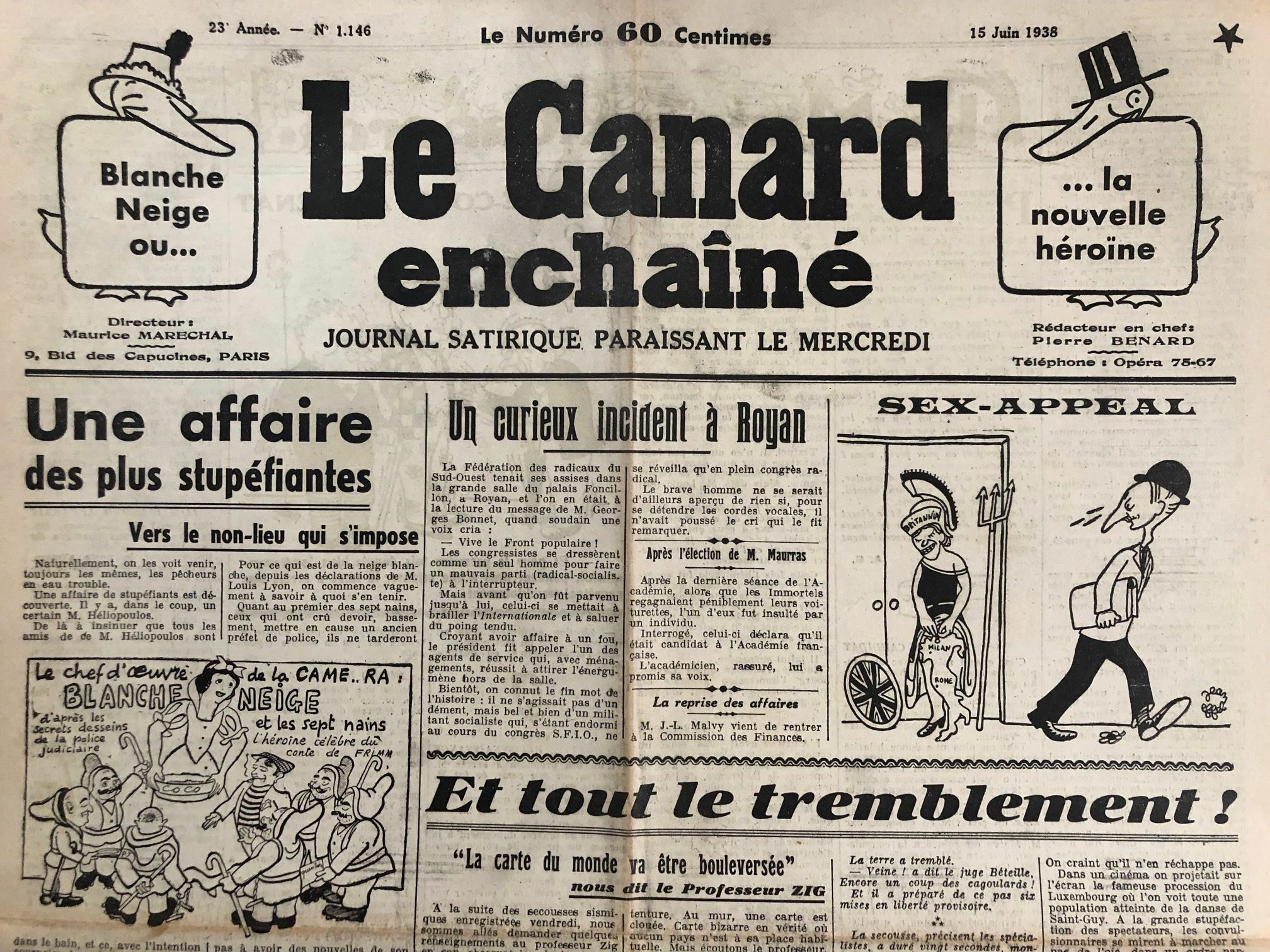 Couac ! | Acheter un Canard | Vente d'Anciens Journaux du Canard Enchaîné. Des Journaux Satiriques de Collection, Historiques & Authentiques de 1916 à 2005 ! | 1146 2 rotated