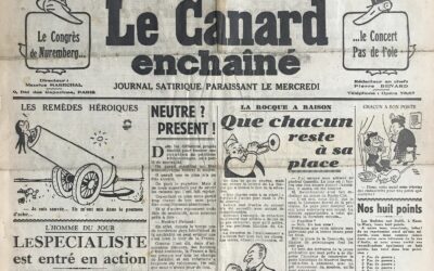 N° 1159 du Canard Enchaîné –  14 Septembre 1938