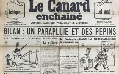 N° 1160 du Canard Enchaîné –  21 Septembre 1938