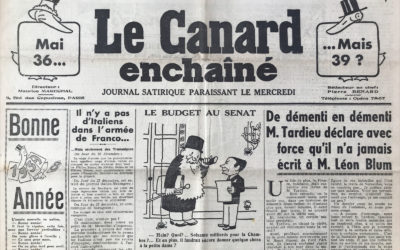N° 1174 du Canard Enchaîné – 28 Décembre 1938