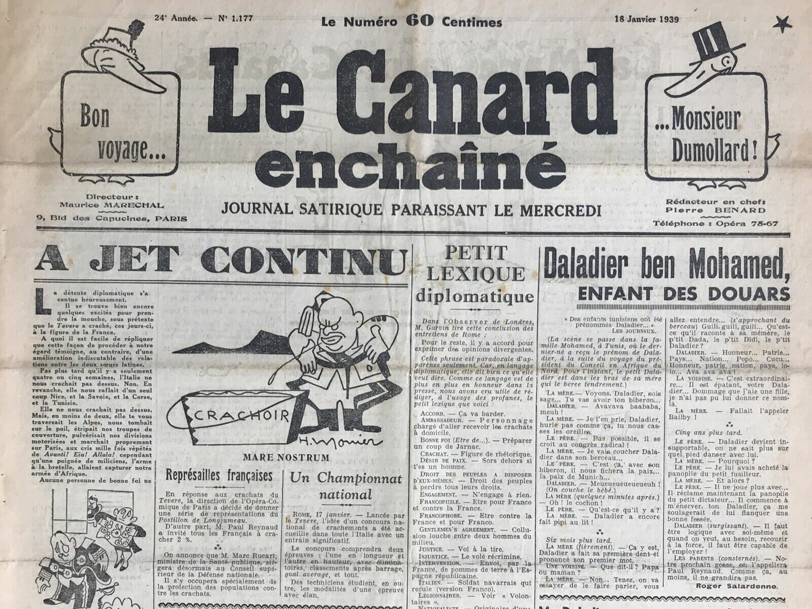 Couac ! | Acheter un Canard | Vente d'Anciens Journaux du Canard Enchaîné. Des Journaux Satiriques de Collection, Historiques & Authentiques de 1916 à 2004 ! | 1177 e1708178383877
