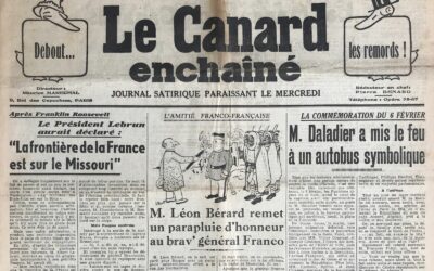 N° 1180 du Canard Enchaîné –  8 Février 1939