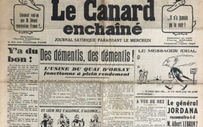 N° 1182 du Canard Enchaîné –  22 Février 1939