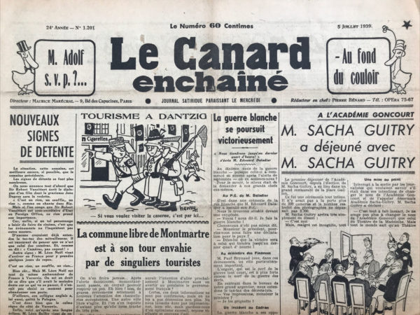 N° 1201 du Canard Enchaîné -  5 Juillet 1939
