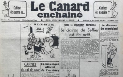N° 1211 du Canard Enchaîné –  13 Septembre 1939