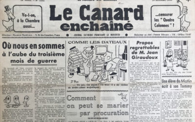 N° 1222 du Canard Enchaîné –  29 Novembre 1939