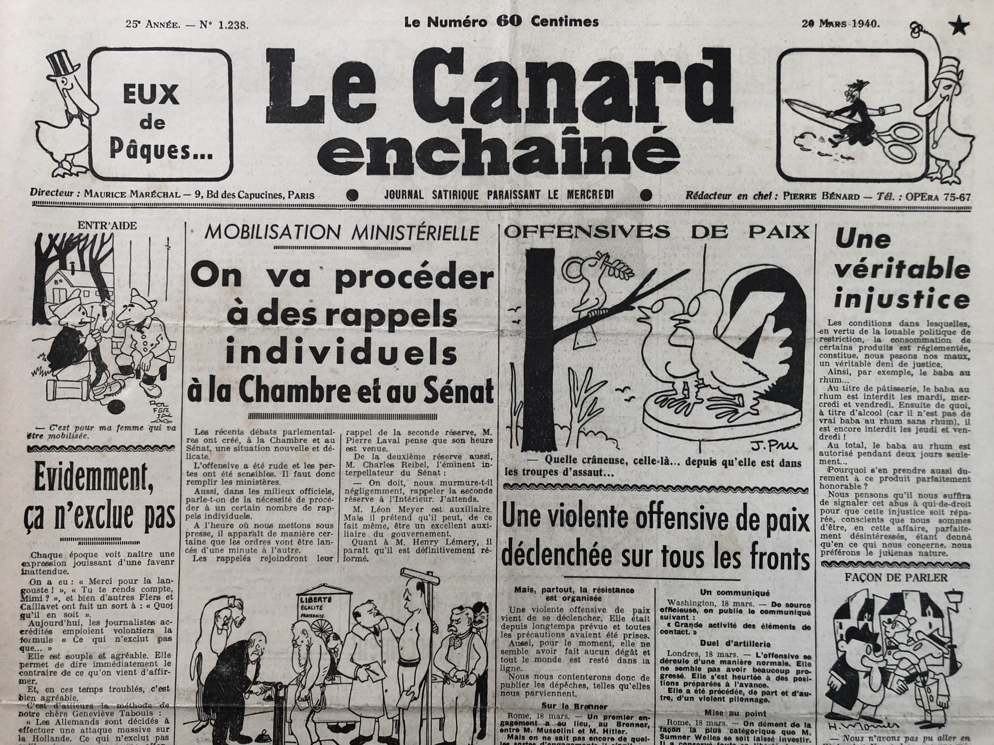Couac ! | Acheter un Canard | Vente d'Anciens Journaux du Canard Enchaîné. Des Journaux Satiriques de Collection, Historiques & Authentiques de 1916 à 2004 ! | 1238 2