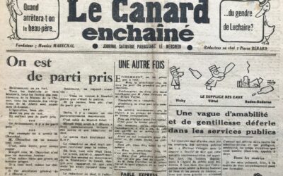 N° 1252 du Canard Enchaîné –  20 Septembre 1944