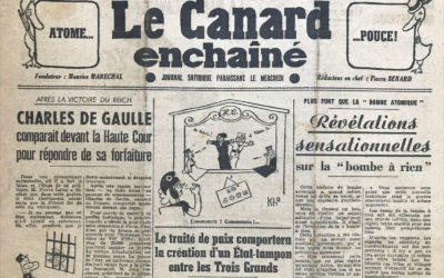 N° 1298 du Canard Enchaîné –  8 Août 1945