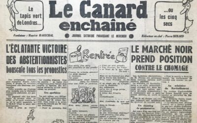 N° 1306 du Canard Enchaîné –  3 Octobre 1945
