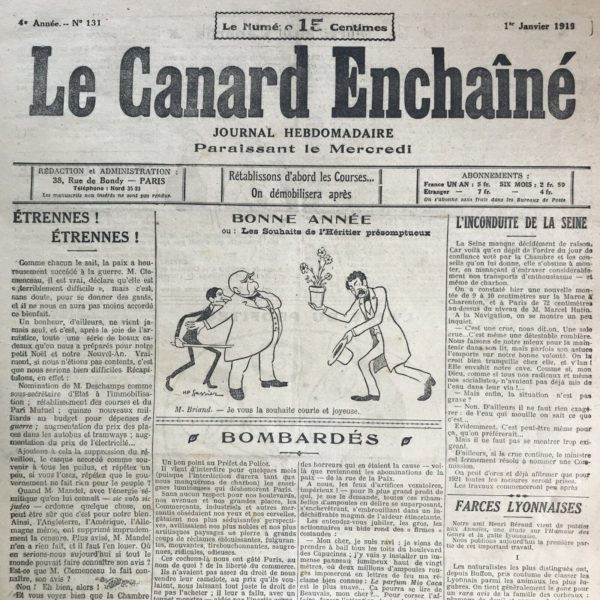 N° 131 du Canard Enchaîné -  1 Janvier 1919