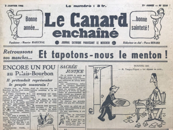 N° 1319 du Canard Enchaîné -  2 Janvier 1946