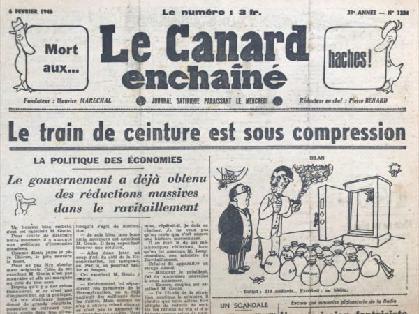 N° 1324 du Canard Enchaîné -  6 Février 1946
