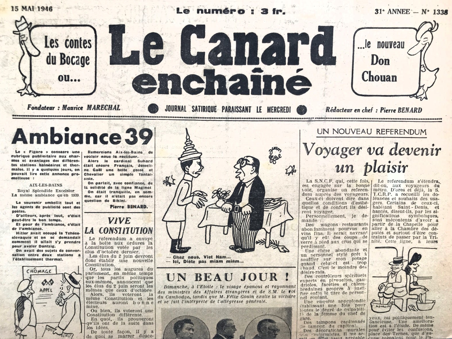 Couac ! | Acheter un Canard | Vente d'Anciens Journaux du Canard Enchaîné. Des Journaux Satiriques de Collection, Historiques & Authentiques de 1916 à 2005 ! | 1338 1