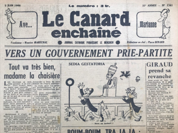N° 1341 du Canard Enchaîné -  5 Juin 1946