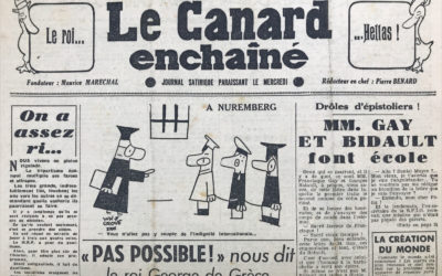 N° 1354 du Canard Enchaîné –  4 Septembre 1946