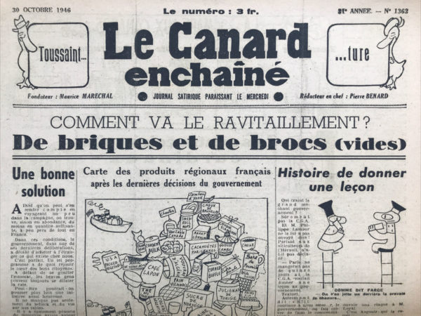 N° 1362 du Canard Enchaîné -  30 Octobre 1946