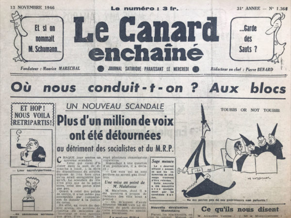 N° 1364 du Canard Enchaîné -  13 Novembre 1946