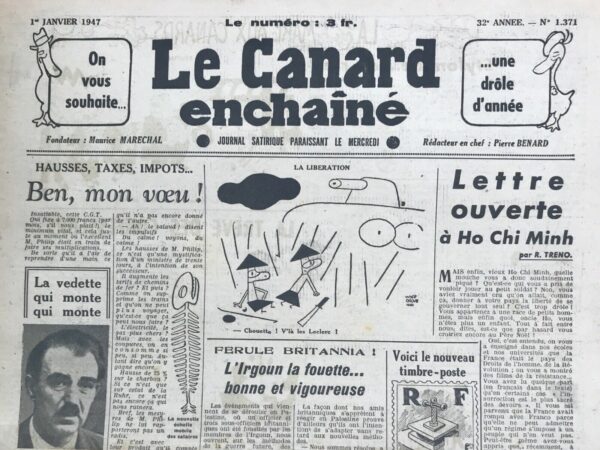 N° 1371 du Canard Enchaîné -  1 Janvier 1947