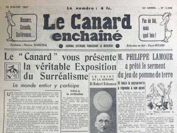 N° 1395 du Canard Enchaîné -  16 Juillet 1947