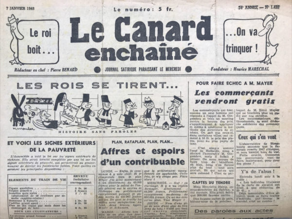 N° 1420 du Canard Enchaîné -  7 Janvier 1948