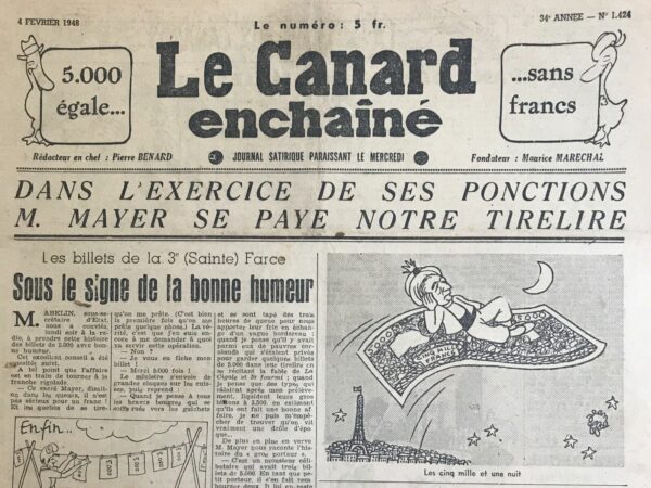 N° 1424 du Canard Enchaîné -  4 Février 1948