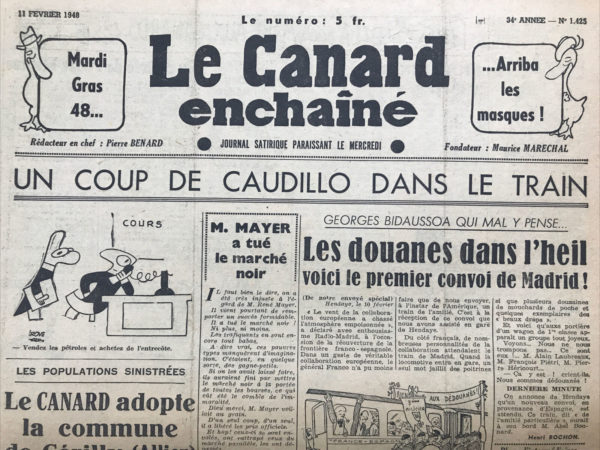 N° 1425 du Canard Enchaîné -  11 Février 1948