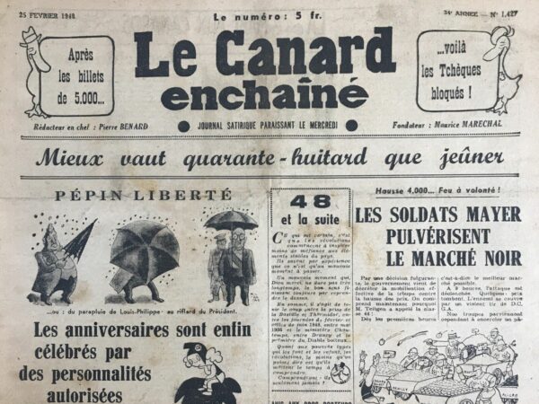 N° 1427 du Canard Enchaîné -  25 Février 1948
