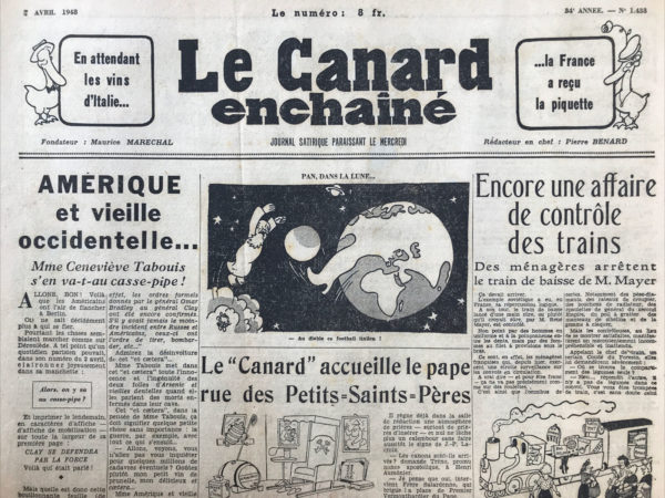 N° 1433 du Canard Enchaîné -  7 Avril 1948