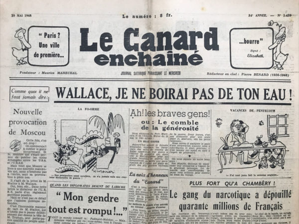N° 1439 du Canard Enchaîné -  19 Mai 1948