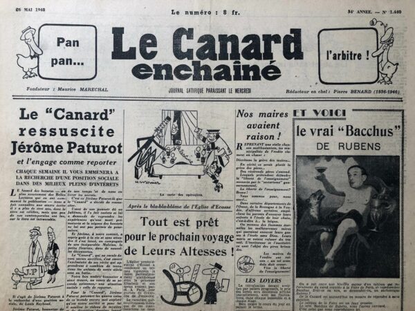 N° 1440 du Canard Enchaîné -  26 Mai 1948