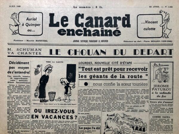 N° 1441 du Canard Enchaîné -  2 Juin 1948