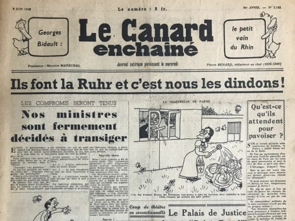 N° 1442 du Canard Enchaîné -  9 Juin 1948