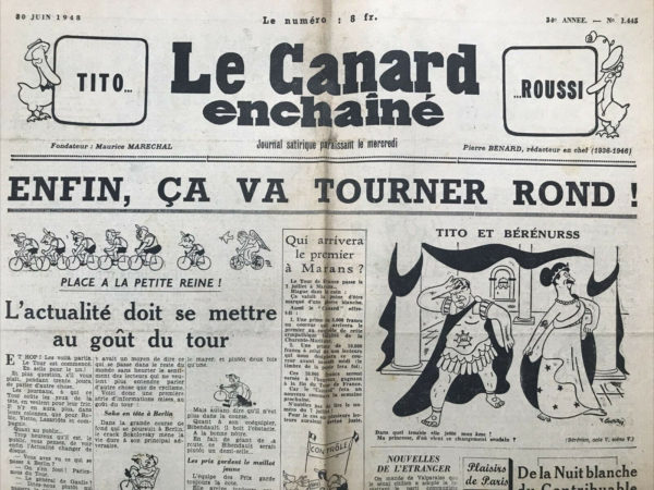 N° 1445 du Canard Enchaîné -  30 Juin 1948
