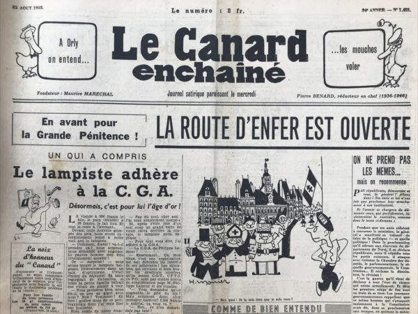 N° 1453 du Canard Enchaîné -  25 Août 1948