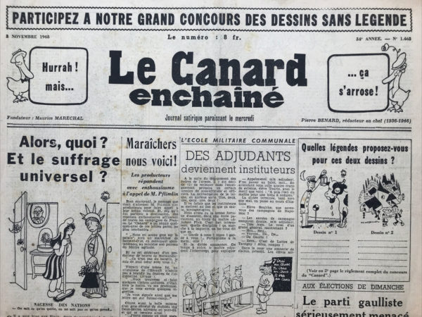 N° 1463 du Canard Enchaîné -  3 Novembre 1948