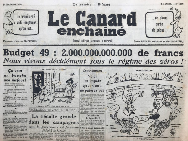 N° 1467 du Canard Enchaîné -  1 Décembre 1948