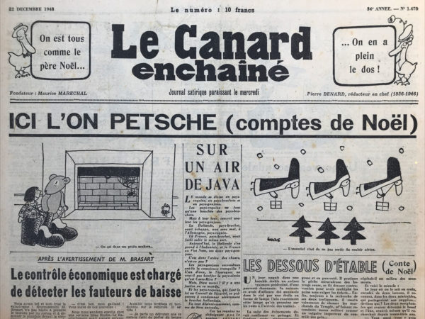 N° 1470 du Canard Enchaîné -  22 Décembre 1948